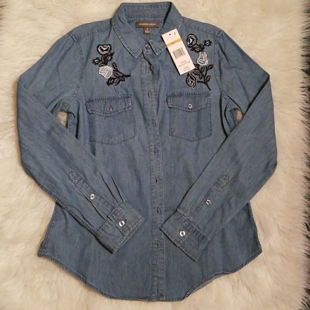 Alexander Jordan Embroidered Blouse